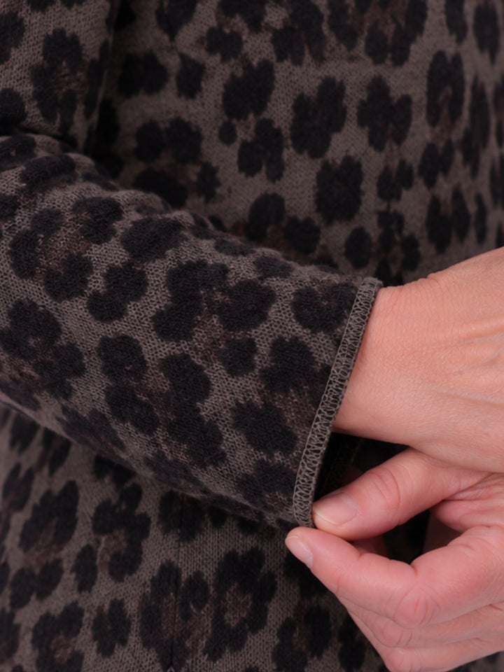 Shirt Damen Feinstrick AOP Leo
