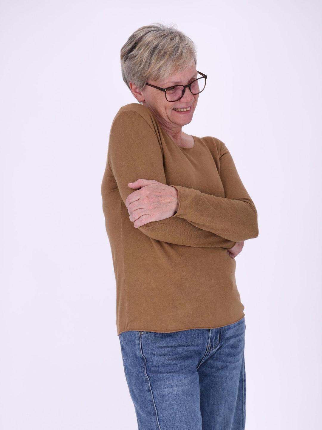 Shirt Damen Rundhals Feinstrick