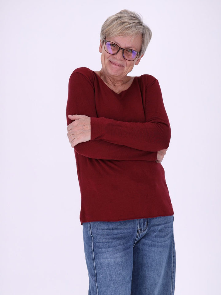 Shirt Damen Rundhals Feinstrick