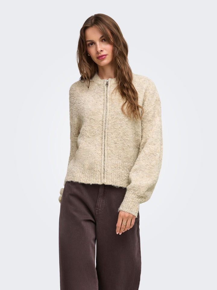 ONLBOUBLE LS O-NECK ZIP CARDIGAN KN