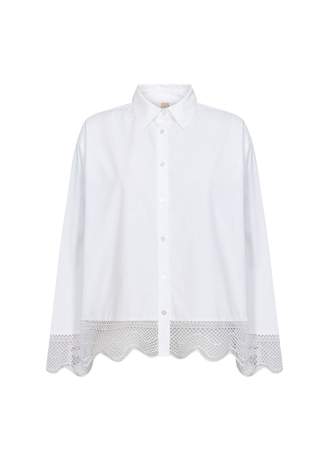 Bluse Damen mit Mesh-Spitze