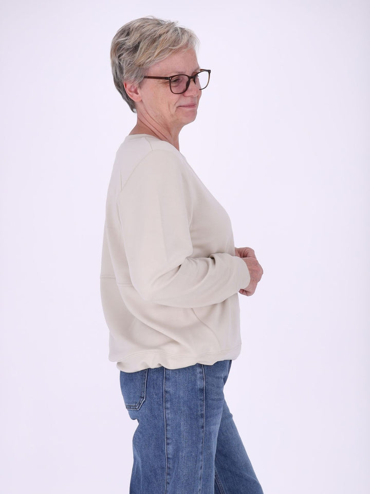 Beiges Sweatshirt Damen „Sunshine“ – lässiger Statement-Look