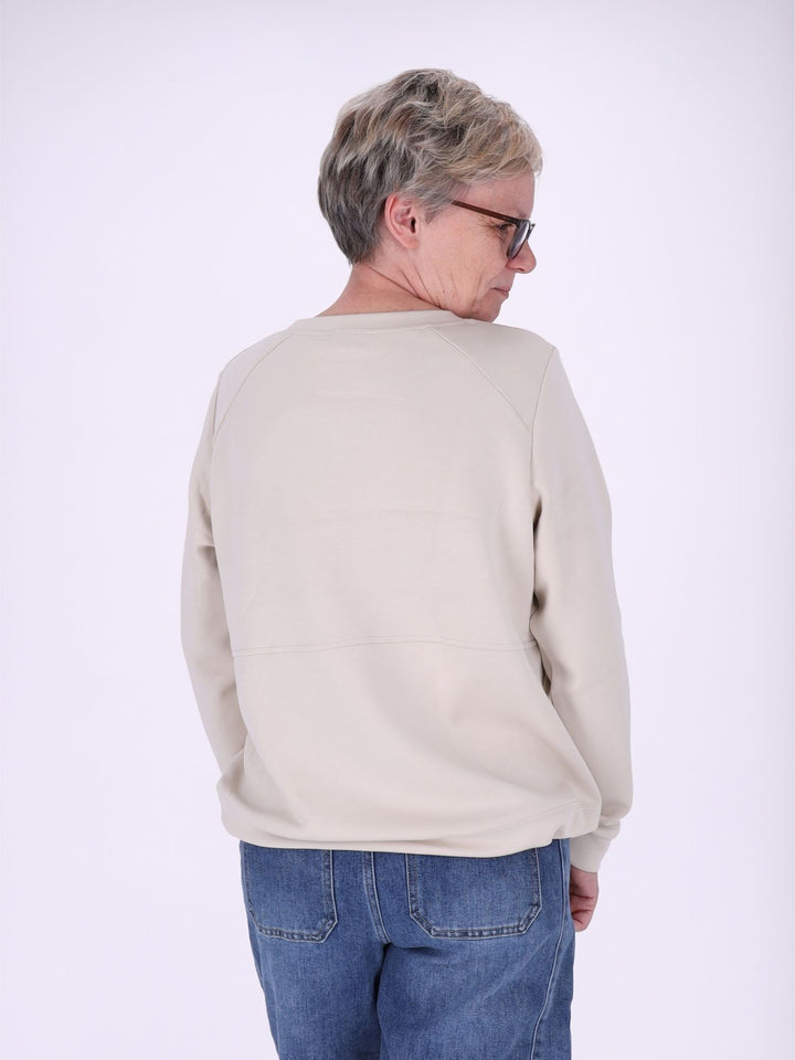 Beiges Sweatshirt Damen „Sunshine“ – lässiger Statement-Look