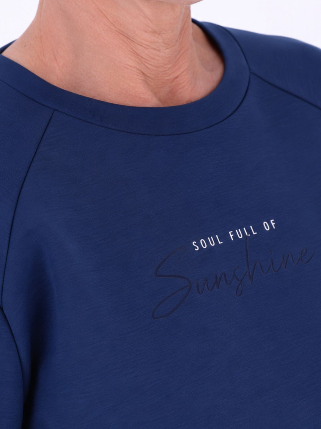 Blaues Sweatshirt Damen „Sunshine“ – lässiger Statement-Look