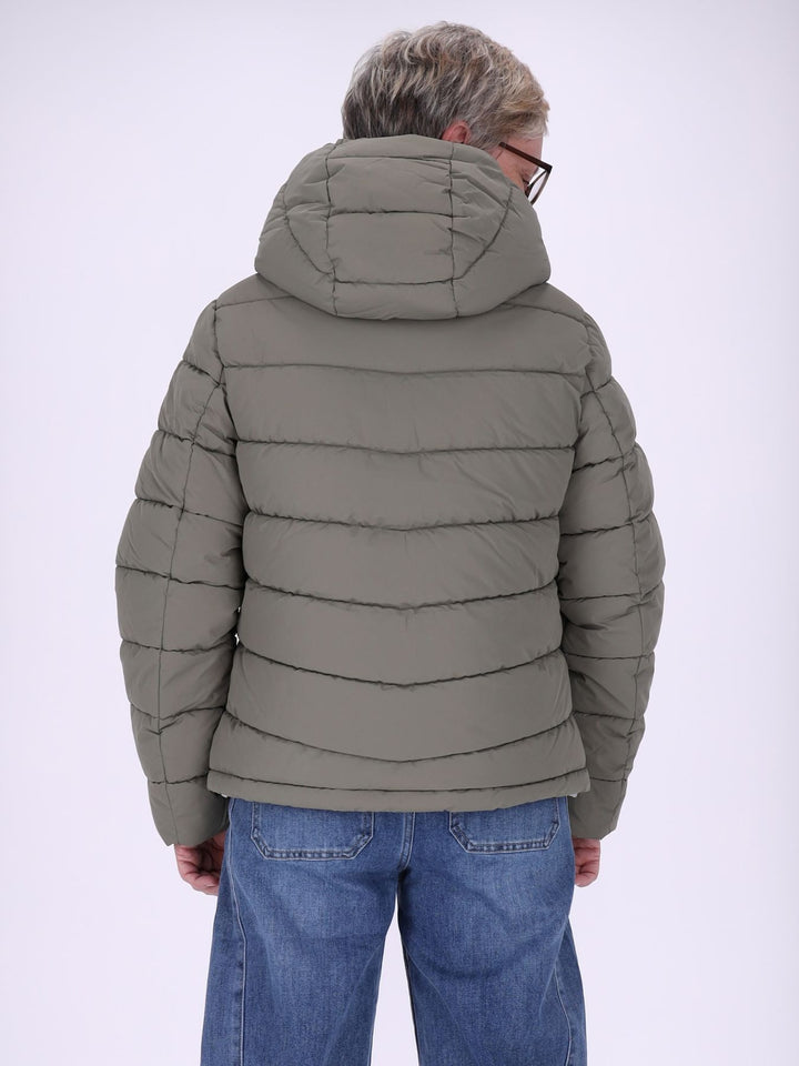 Grüne Damen Steppjacke mit Fake-Fur-Futter & recyceltem Polyamid – kuschelig, modern & vielseitig