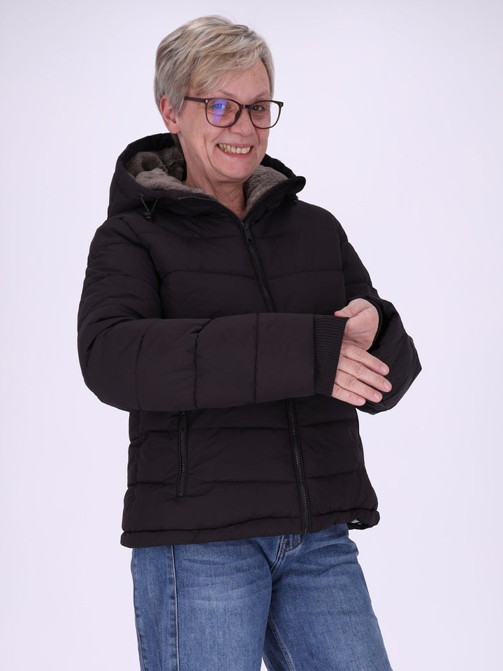 Steppjacke Damen Fake Fur Futter