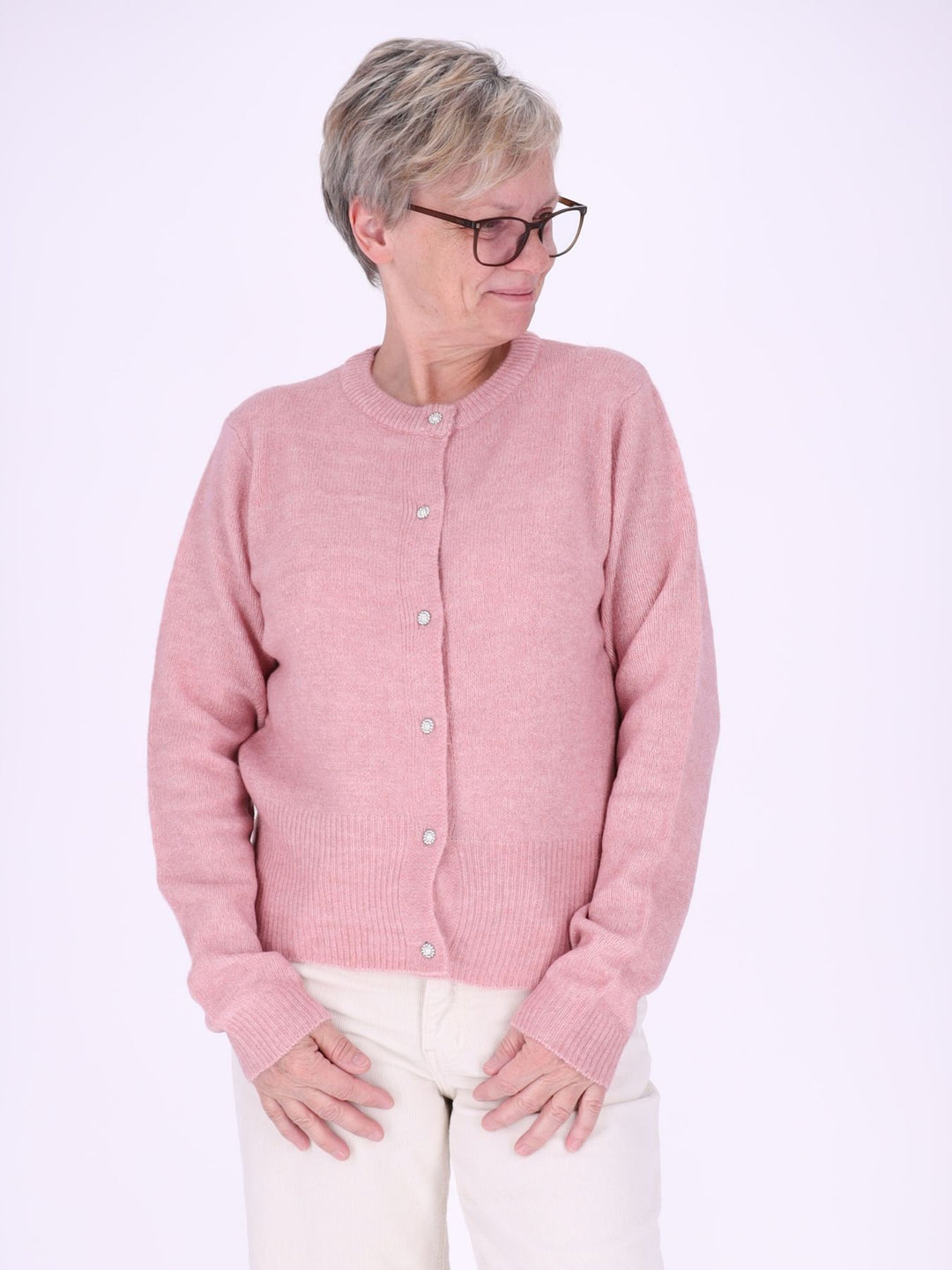 Strickjacke Damen Strassknöpfe