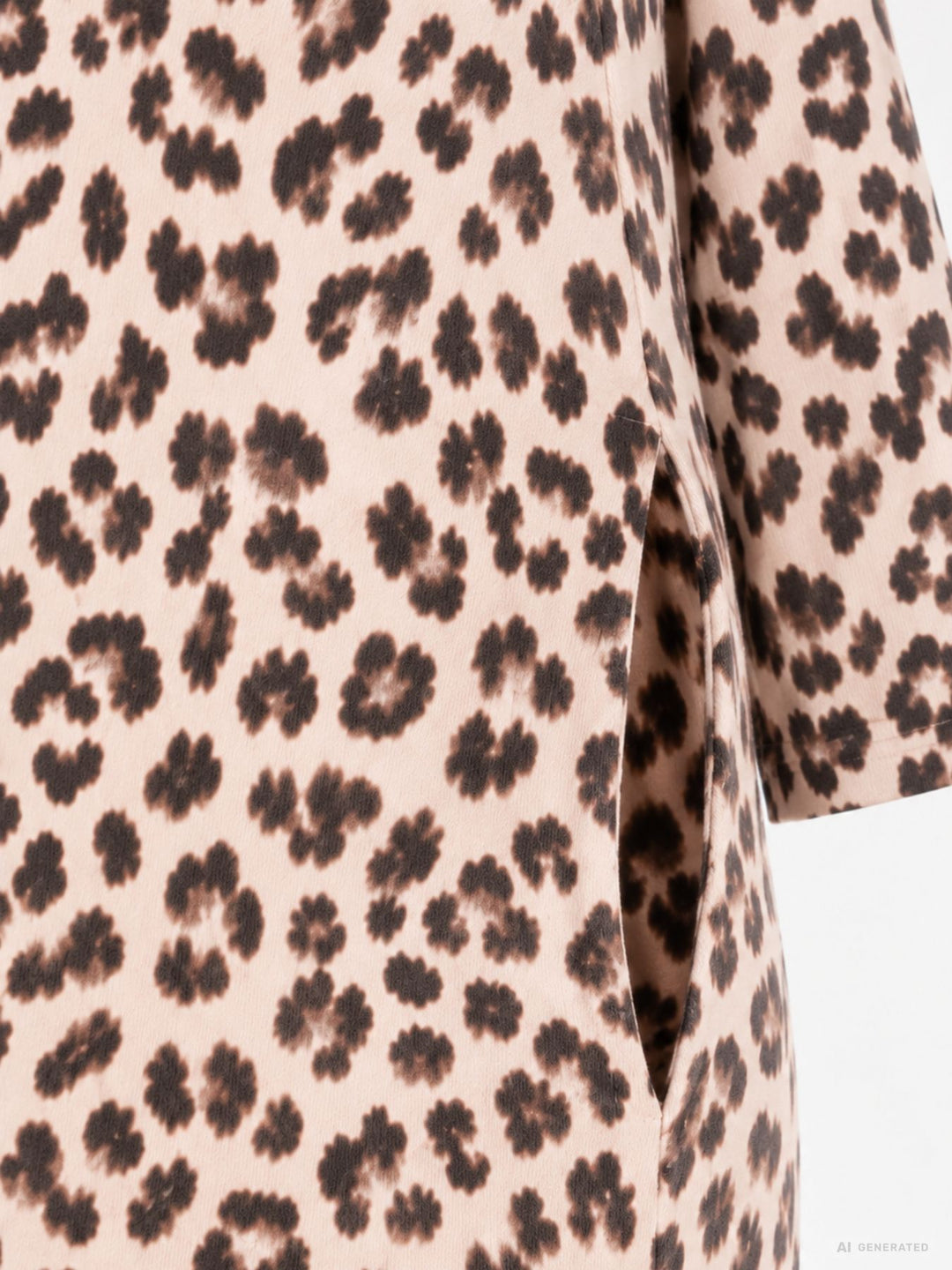 Kleid Damen 3/4 Arm Jersey AOP Leo klein