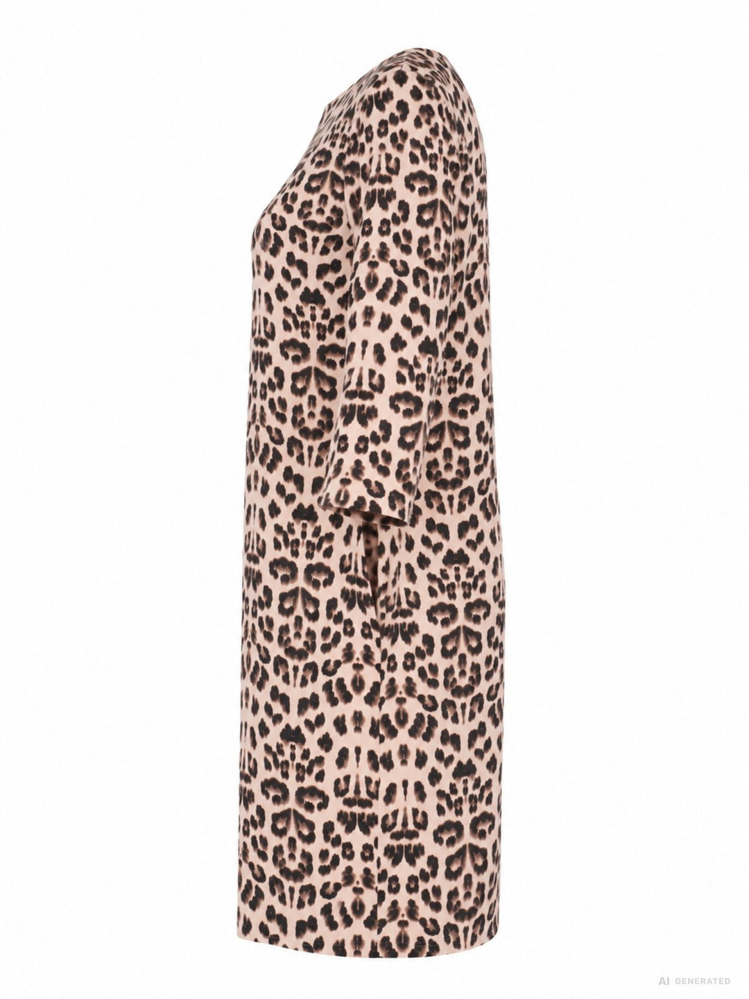 Kleid Damen 3/4 Arm Jersey AOP Leo klein