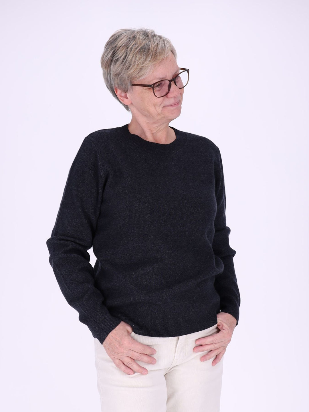 Damen Strickpullover Nadja in Night Sky – weich, elegant & zeitlos