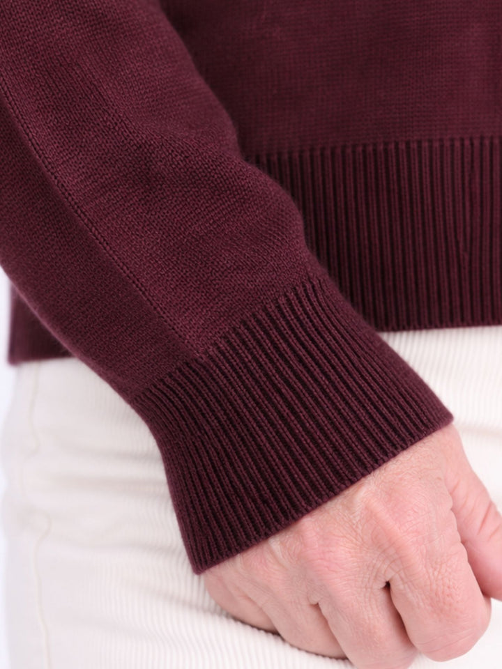 Damen Strickpullover Nadja in Rot – weich, elegant & vielseitig kombinierbar