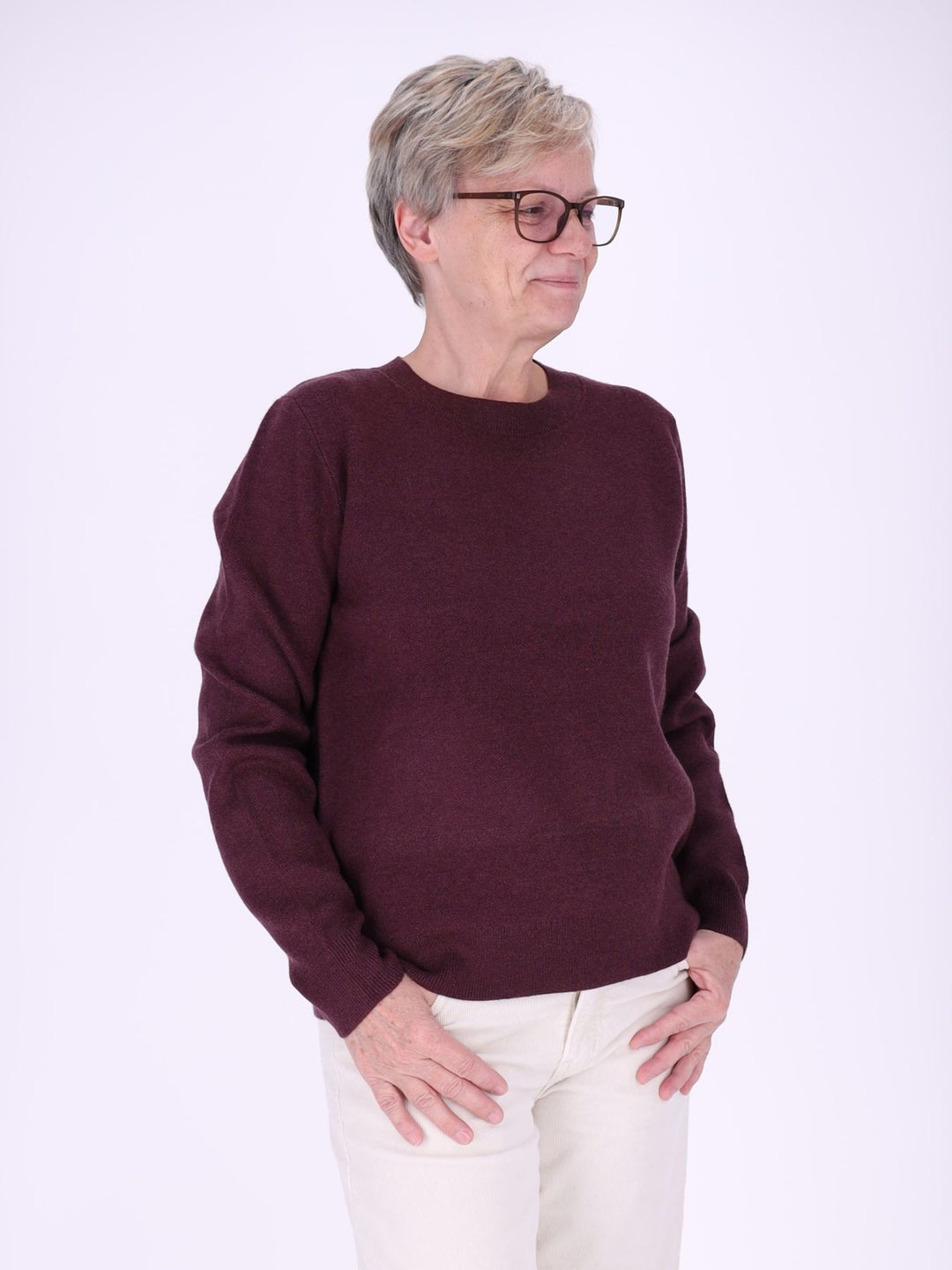 Damen Strickpullover Nadja in Rot – weich, elegant & vielseitig kombinierbar