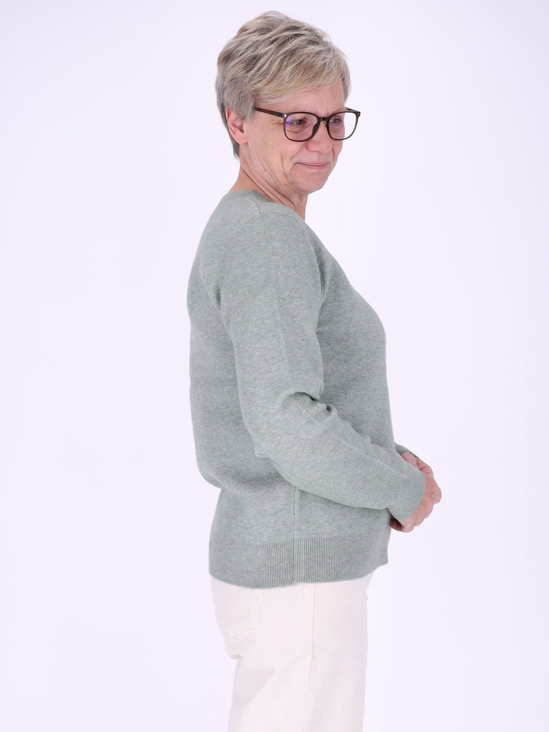 Damen Strickpullover Nadja in Laurel Wreath Grün – weich, zeitlos & elegant