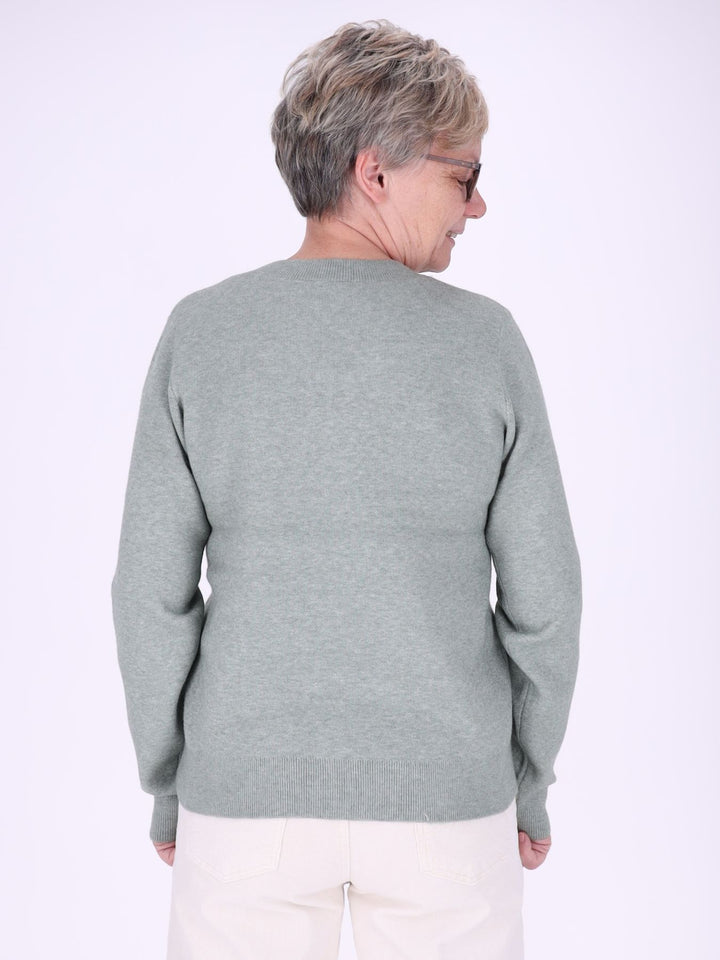 Damen Strickpullover Nadja in Laurel Wreath Grün – weich, zeitlos & elegant