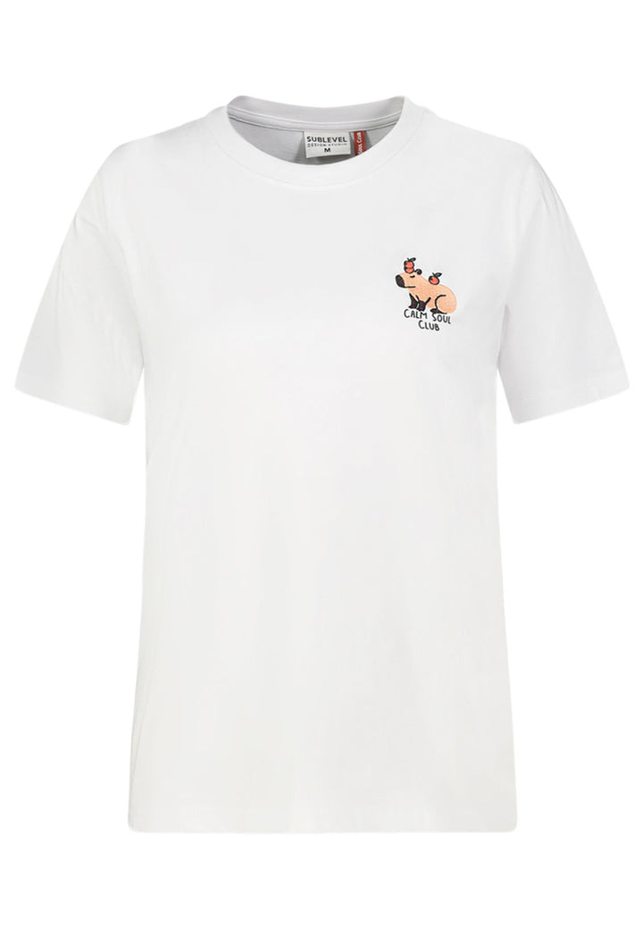 T-Shirt Damen Capybara Stickerei