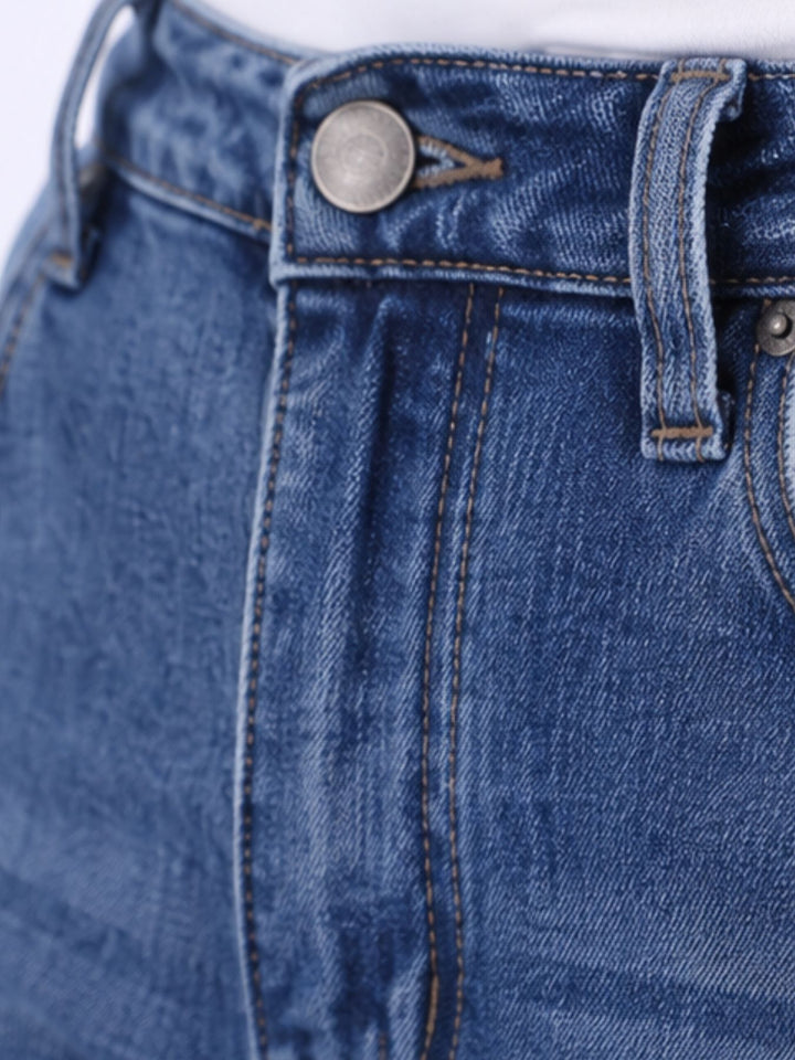 Ballonjeans Damen seitlicher Einsatz weites Bein