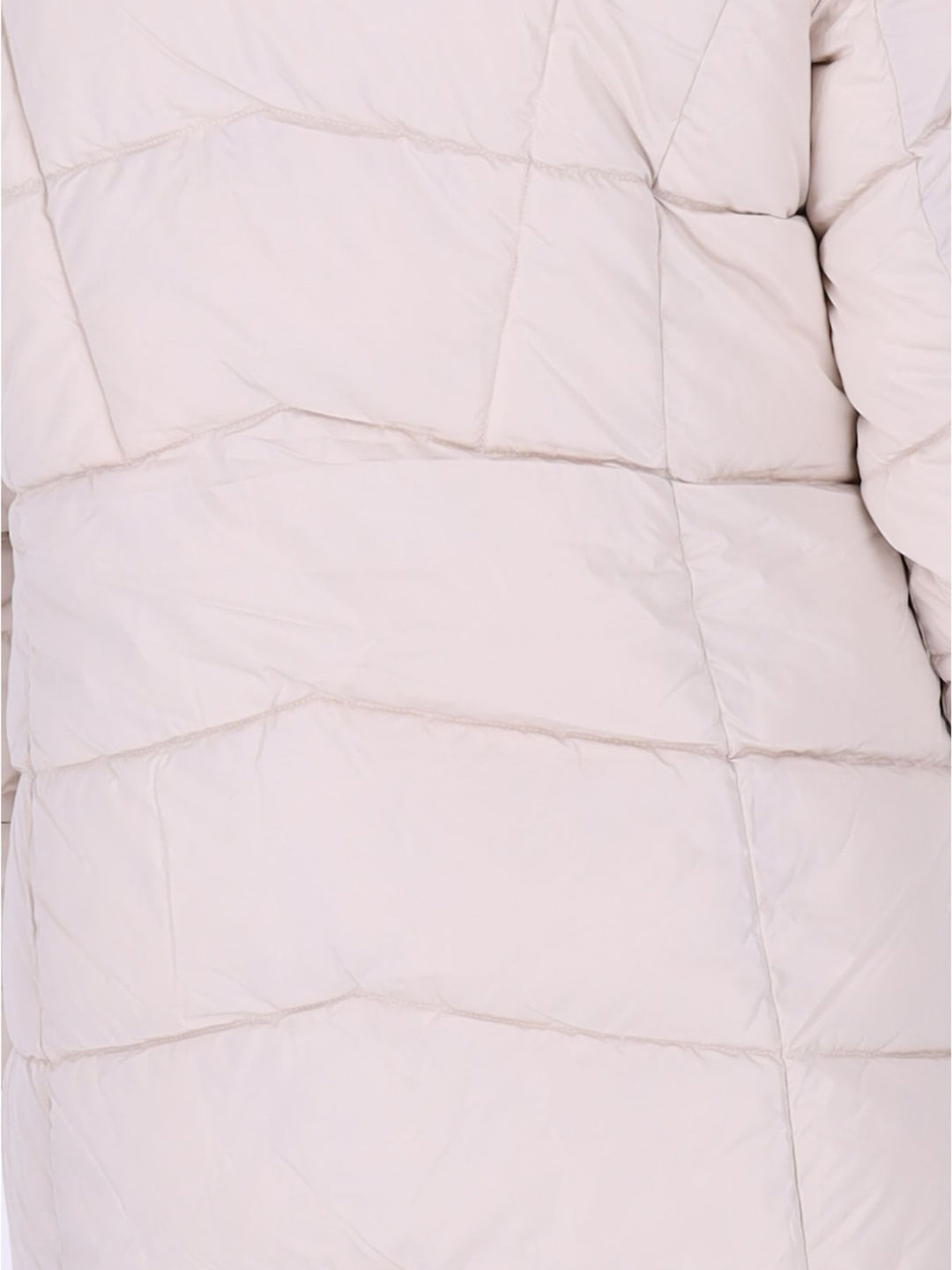 Damen Steppjacke mit Kapuze & Kontrast-Velvetfutter – Creme | Wasserabweisend