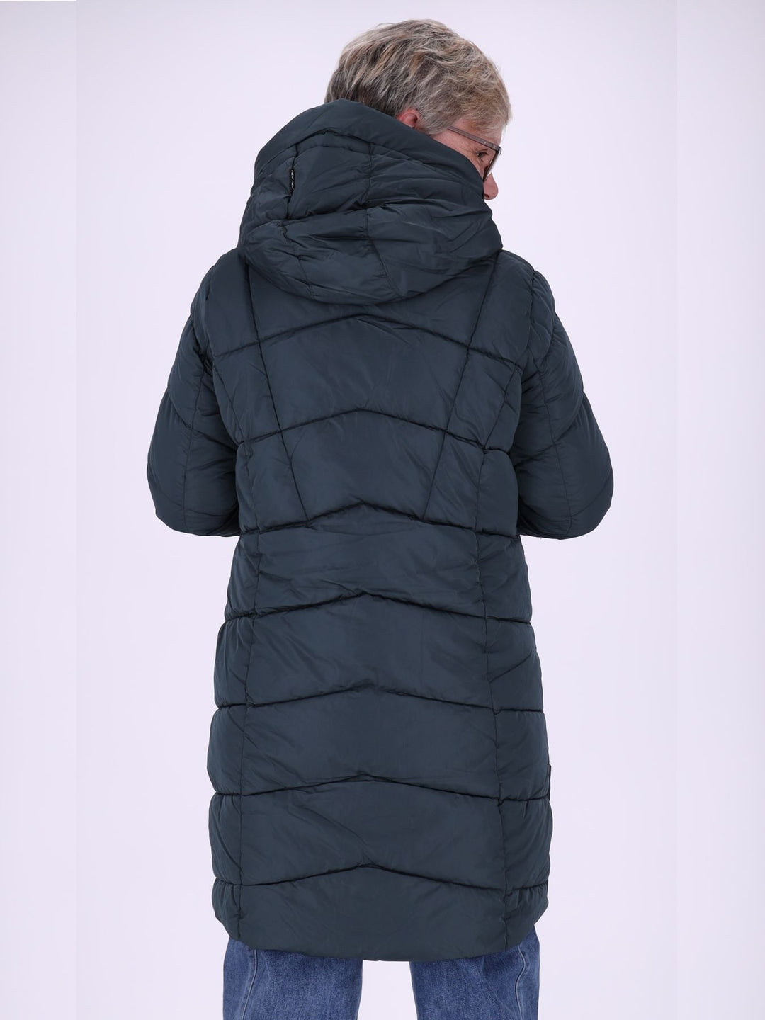 Damen Steppjacke mit Kontrast-Velvetfutter – Dunkles Petrol | Wasserabweisend