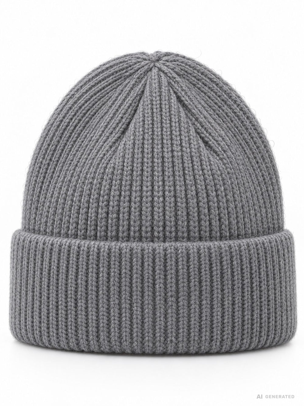 Damen Strickmütze Grau mit pinkem Herz – Kuschelig, modern & liebevoll