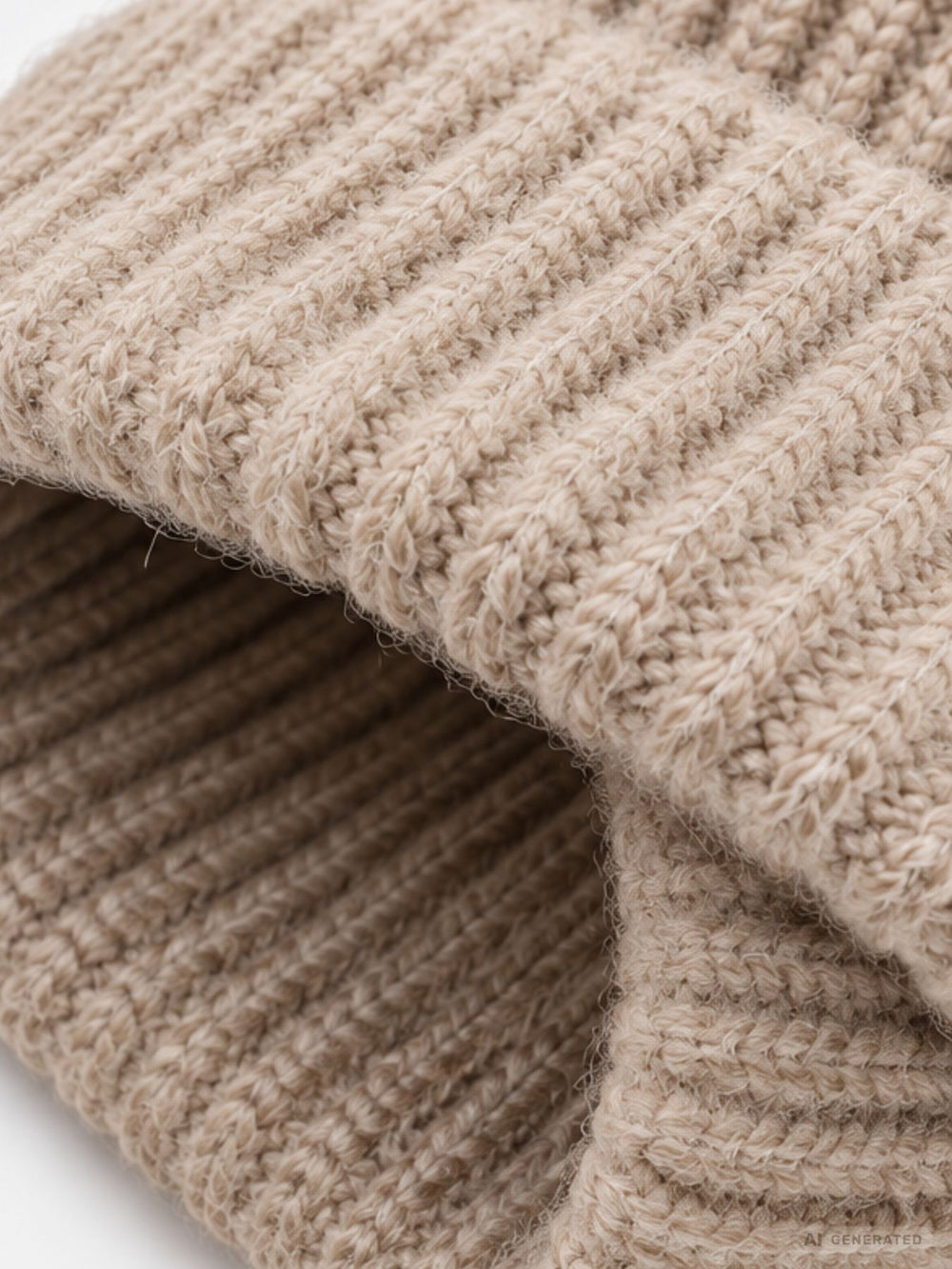 Damen Strickmütze Beige mit pinkem Herz – Kuschelig, modern & liebevoll