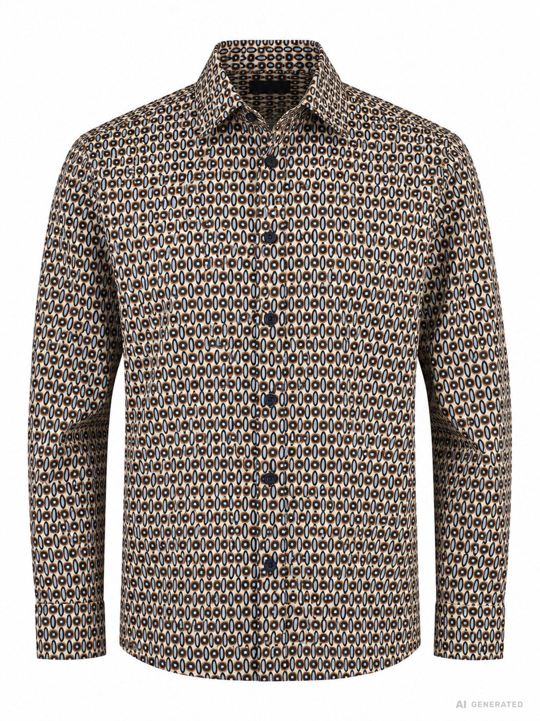 Hemd Herren Retromuster