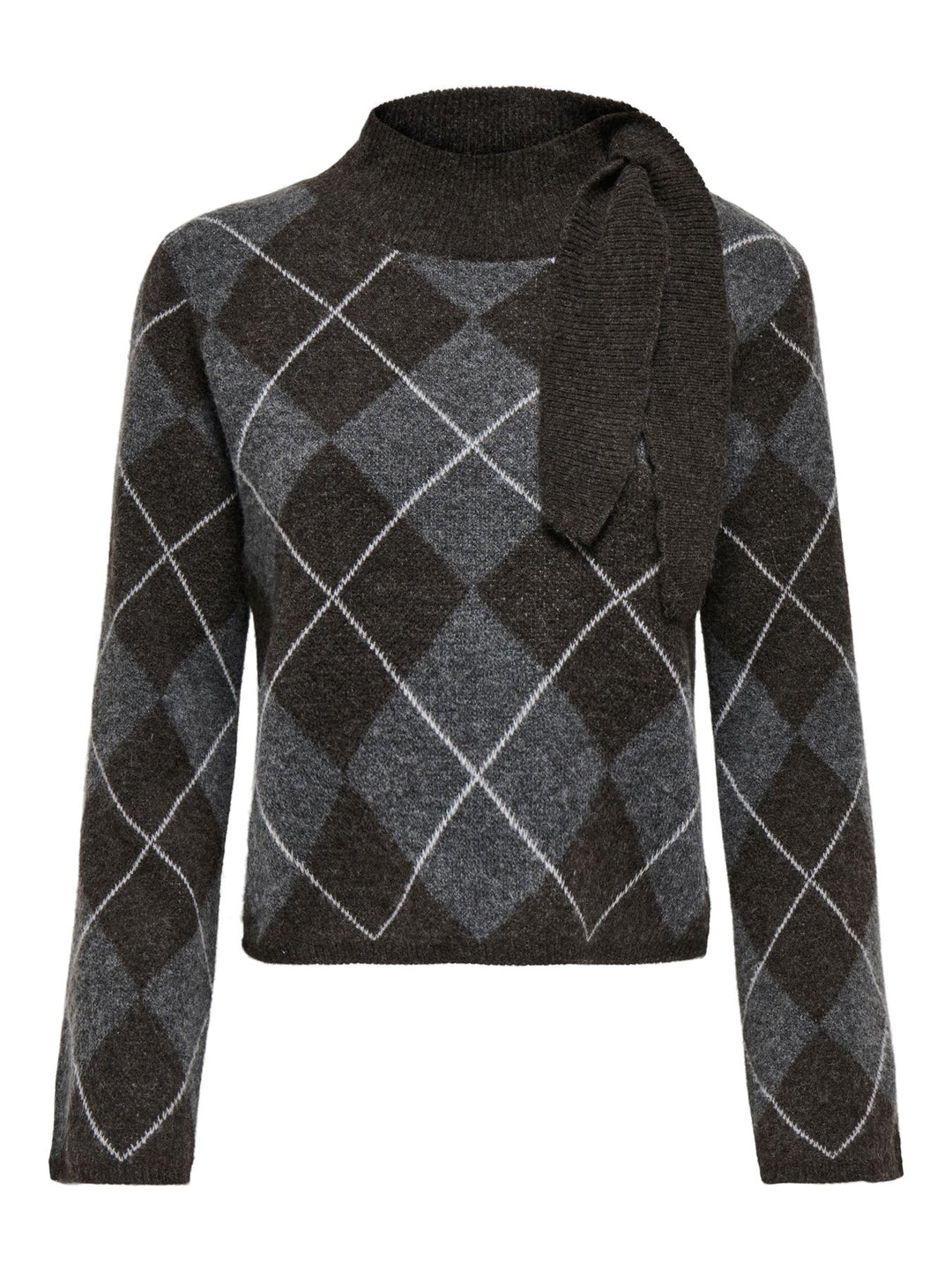 ONLOLIVIA LS ARGYLE TIE HIGHNECK CC