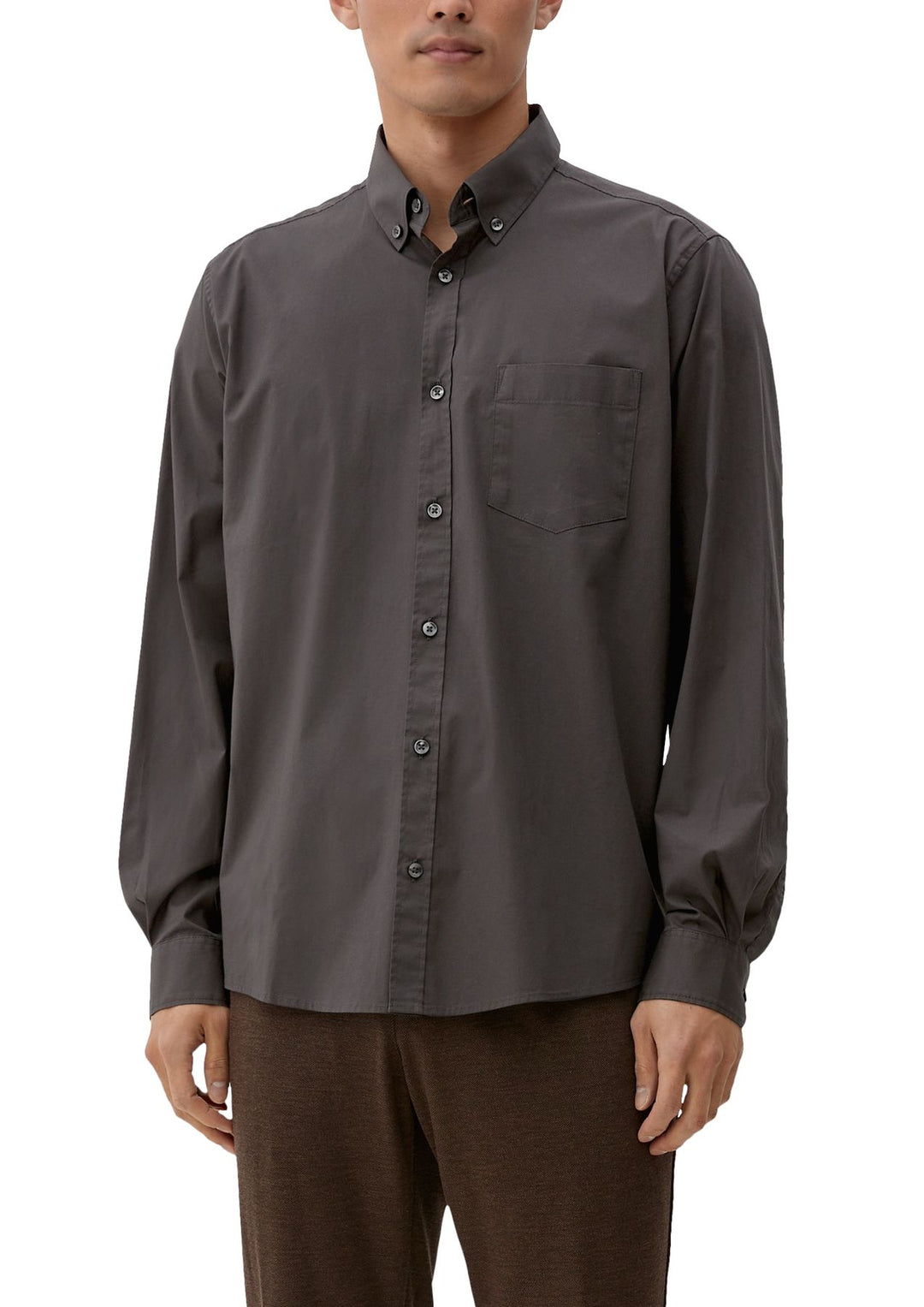 Herren Hemd Uni Langarm