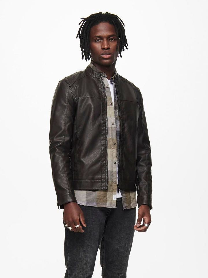 ONLY & SONS PU Racer Jacket