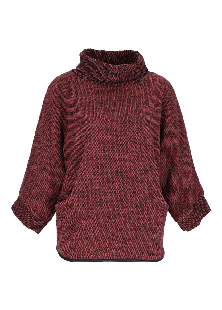 Damen Shirt mit Rollkragen in Lachs