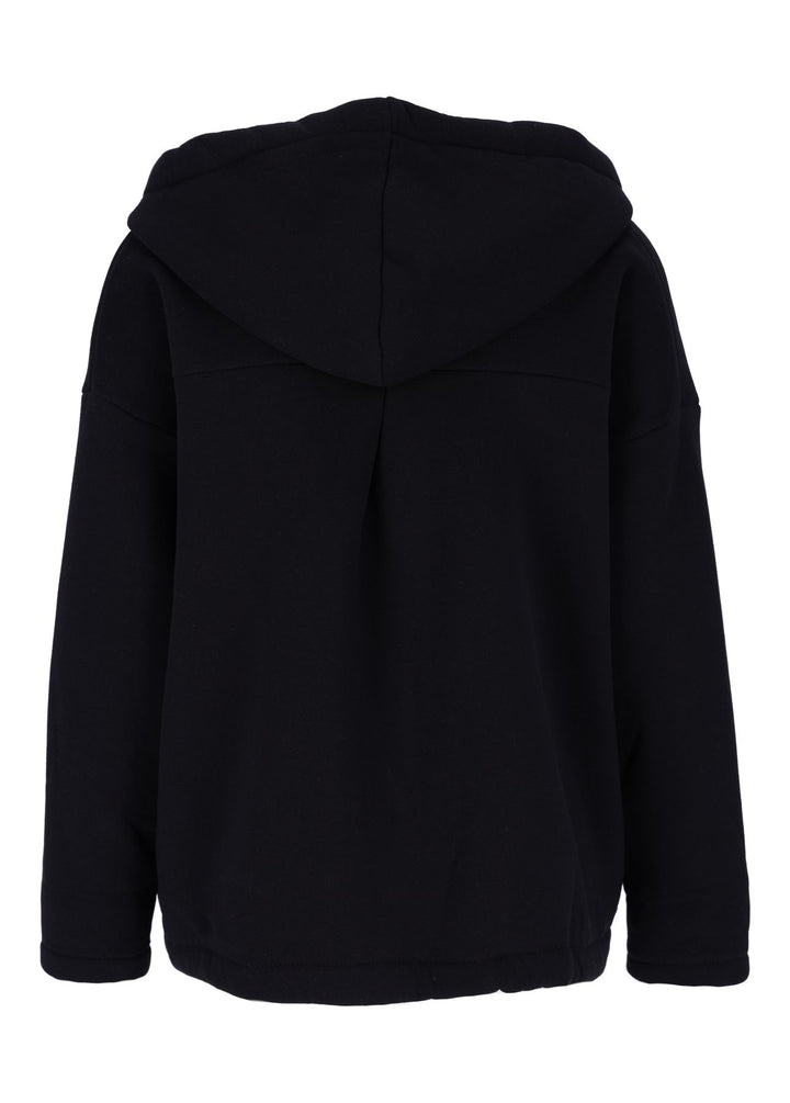 Damen Sweatjacke mit Leo-Details  – Schwarz