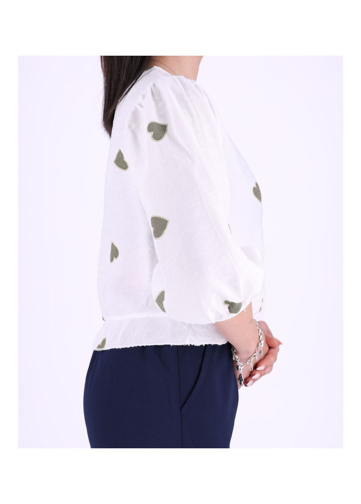 Splash of Color Damen Shirt kurz Raffung