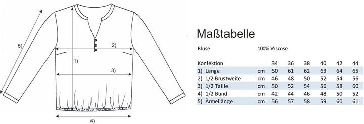 Splash of Color Karo-Bluse