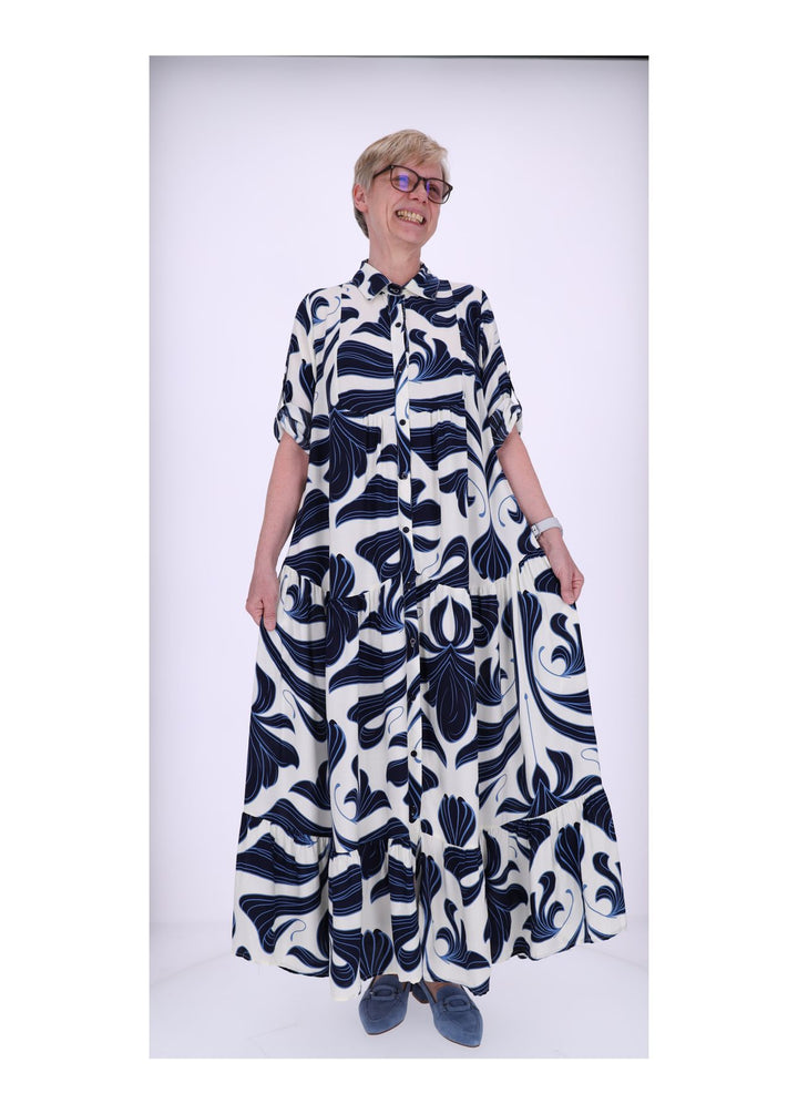 Splash of Color Blusenkleid Maxi Print