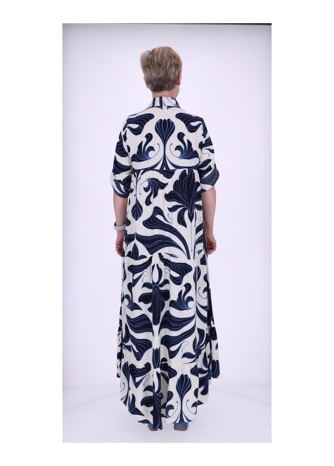 Splash of Color Blusenkleid Maxi Print