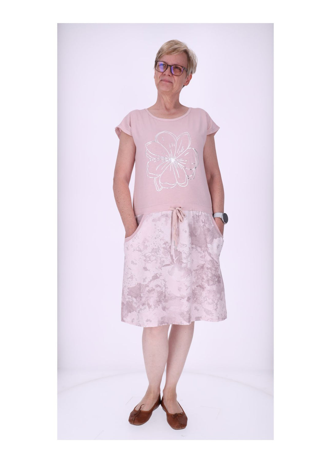 Splash of Color Sweatkleid marmoriert