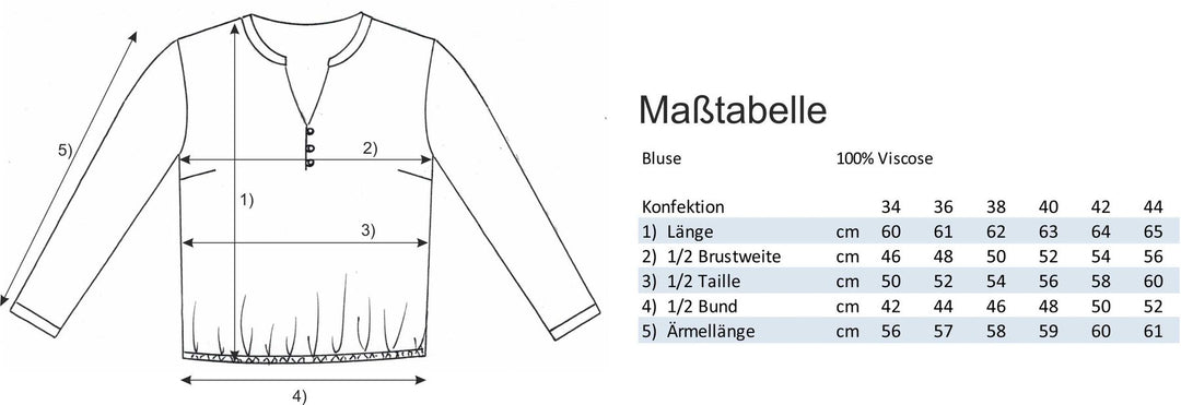 Splash of Color Damen Bluse Viskose