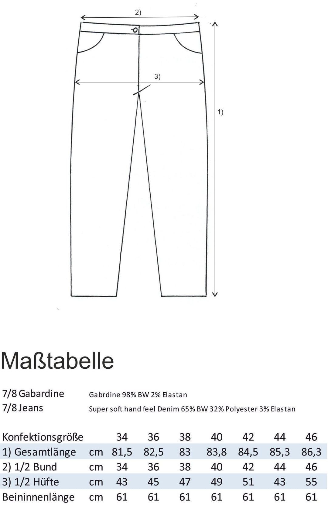 Splash of Color Damen Jeans 3/4