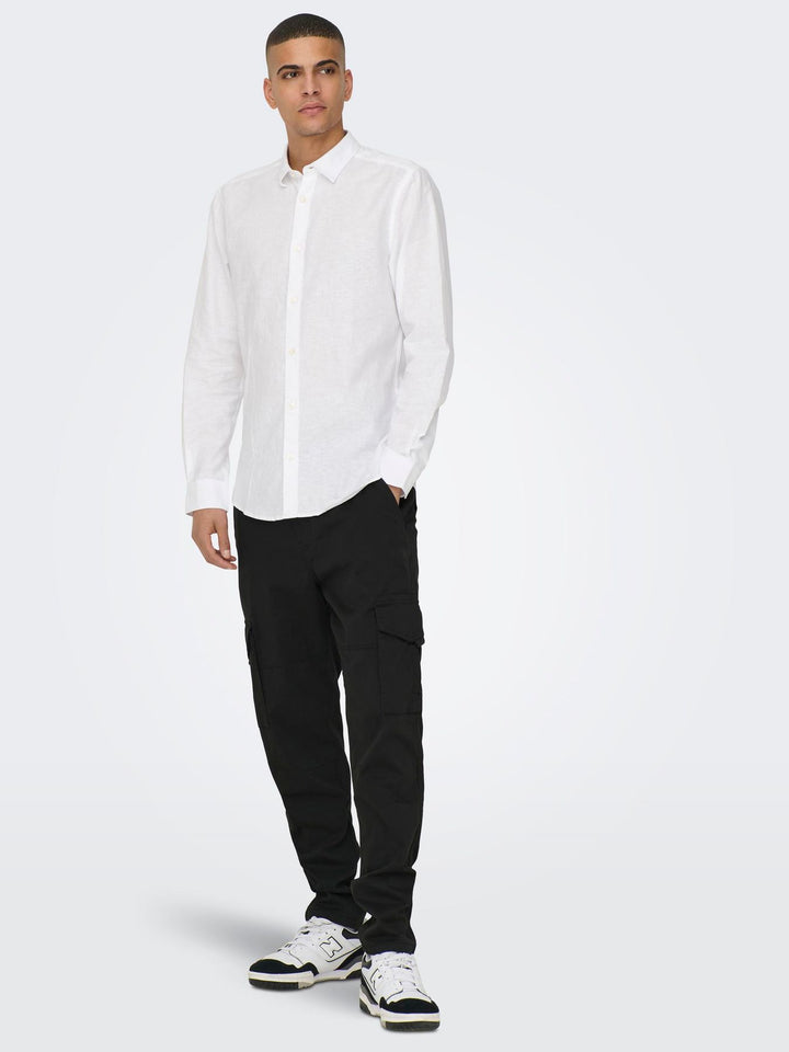 Only & Sons Leinen Hemd Langarm