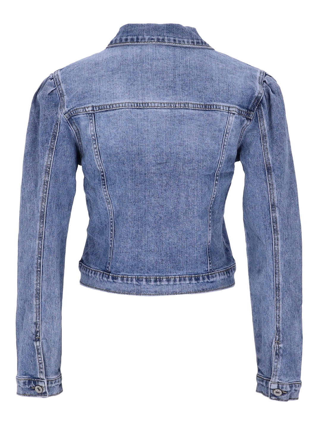 Splash of Color Jeansjacke Puffärmel