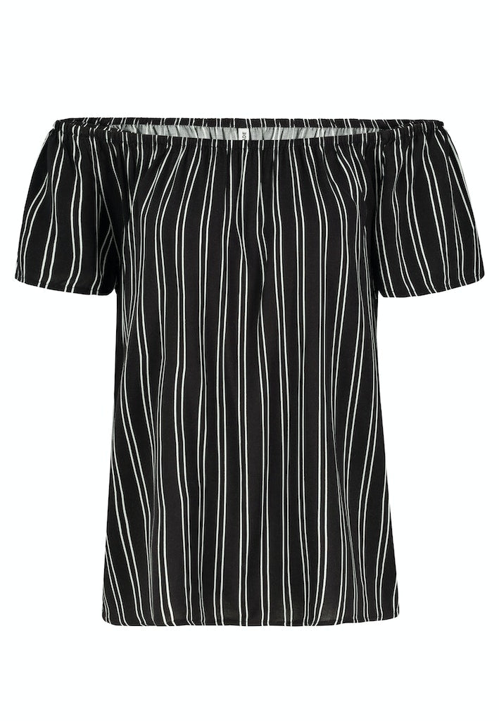 Authentic Style Bluse Carmenausschnitt